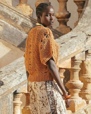 KNITTED SWEATER CAPRIA OCRE