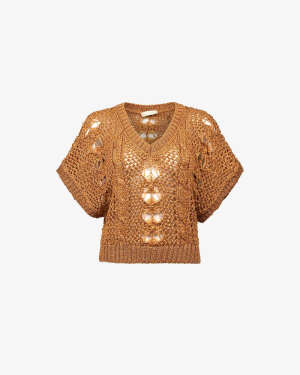 KNITTED SWEATER CAPRIA OCRE