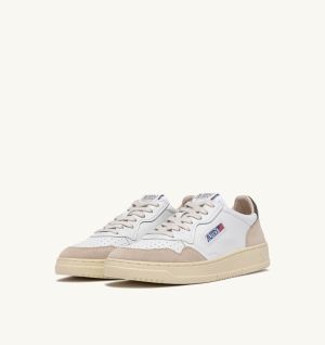 MEDALIST LOW LEAT/SUEDE WHT/