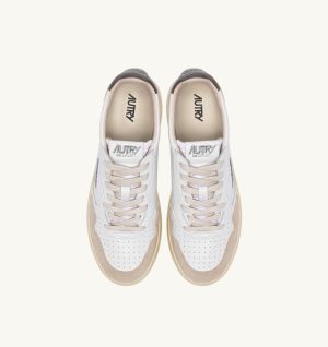 MEDALIST LOW LEAT/SUEDE WHT/
